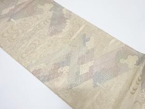 アンティーク　紗　八つ橋に古典柄織り出し袋帯（材料）